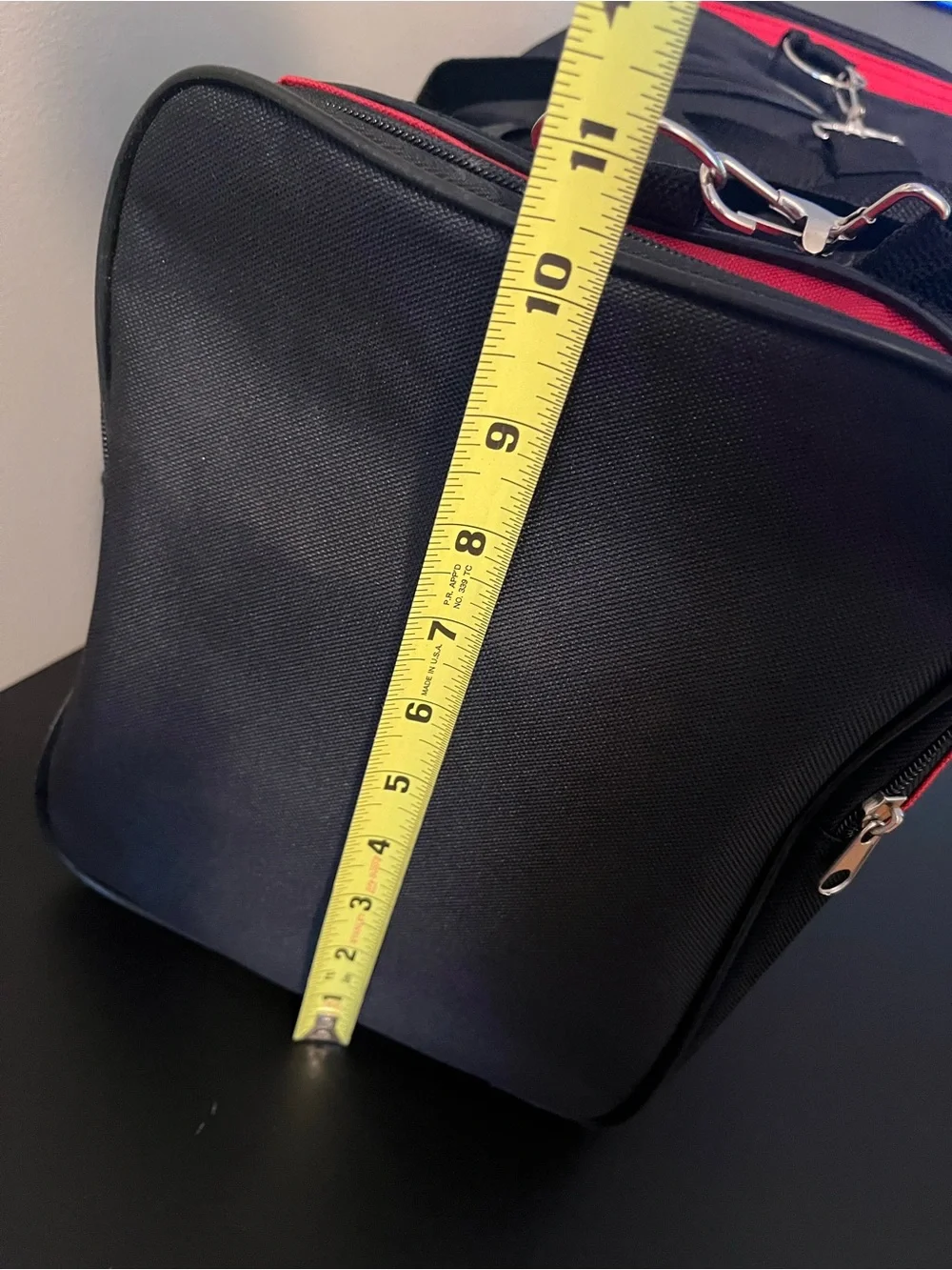 Saratoga Racetrack Duffel Bag Black & Red